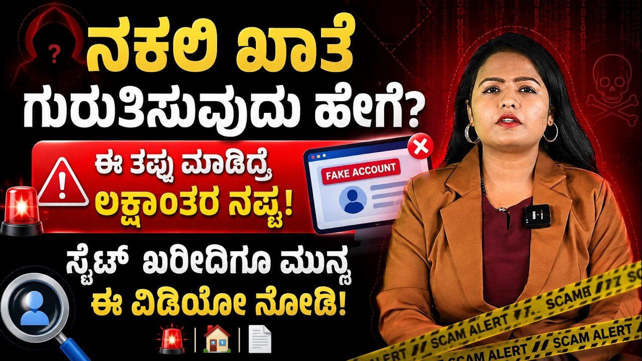 Read more about the article ನಕಲಿ ಖಾತೆ ಗುರುತಿಸುವುದು ಹೇಗೆ? ಸೈಟ್ ಖರೀದಿಗೂ ಮುನ್ನ ಎಚ್ಚರ!