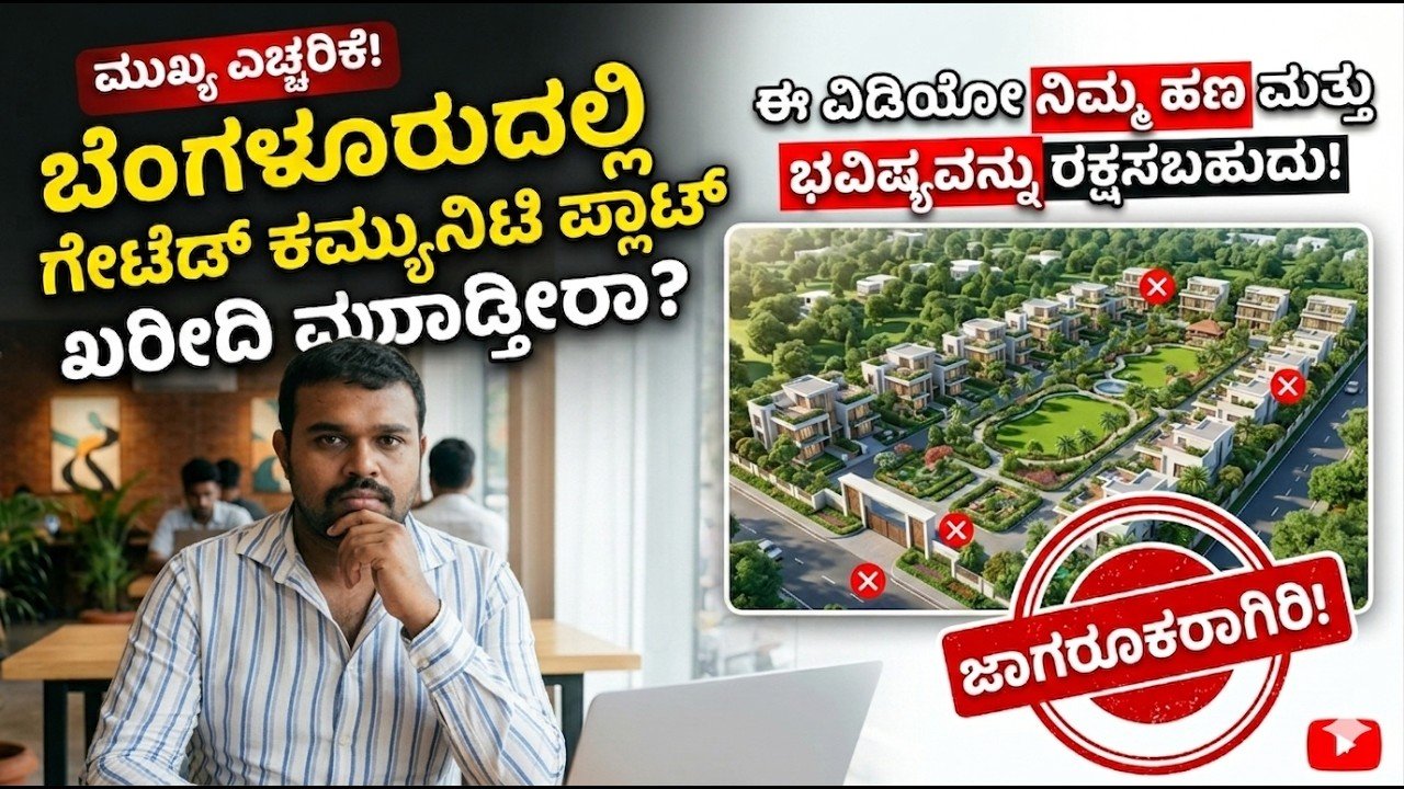 Read more about the article ಬೆಂಗಳೂರಿನಲ್ಲಿ ಗೇಟೆಡ್ ಕಮ್ಯುನಿಟಿ ಪ್ಲಾಟ್ ಖರೀದಿ ಮಾಡ್ತೀರಾ? ಮೊದಲು ಈ ಸತ್ಯ ತಿಳಿಯಿರಿ!