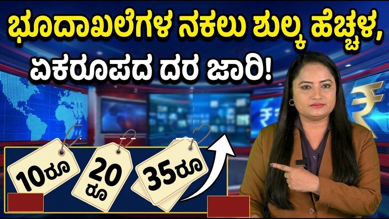 Read more about the article ಭೂದಾಖಲೆ ಇಲಾಖೆಯ ಶುಲ್ಕ ಪರಿಷ್ಕರಣೆ: ಹೊಸ ಏಕರೂಪ ದರಗಳು ಜಾರಿ