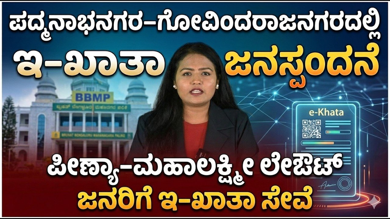 You are currently viewing ನನ್ನ ಇ-ಖಾತಾ ನನ್ನ ಹಕ್ಕು” ಅಭಿಯಾನ: ಬೆಂಗಳೂರು ವೆಸ್ಟ್ ಜೋನ್‌ನಲ್ಲಿ ಆಸ್ತಿದಾರರಿಗೆ ಮನೆಬಾಗಿಲಿನ ಸೇವೆ
