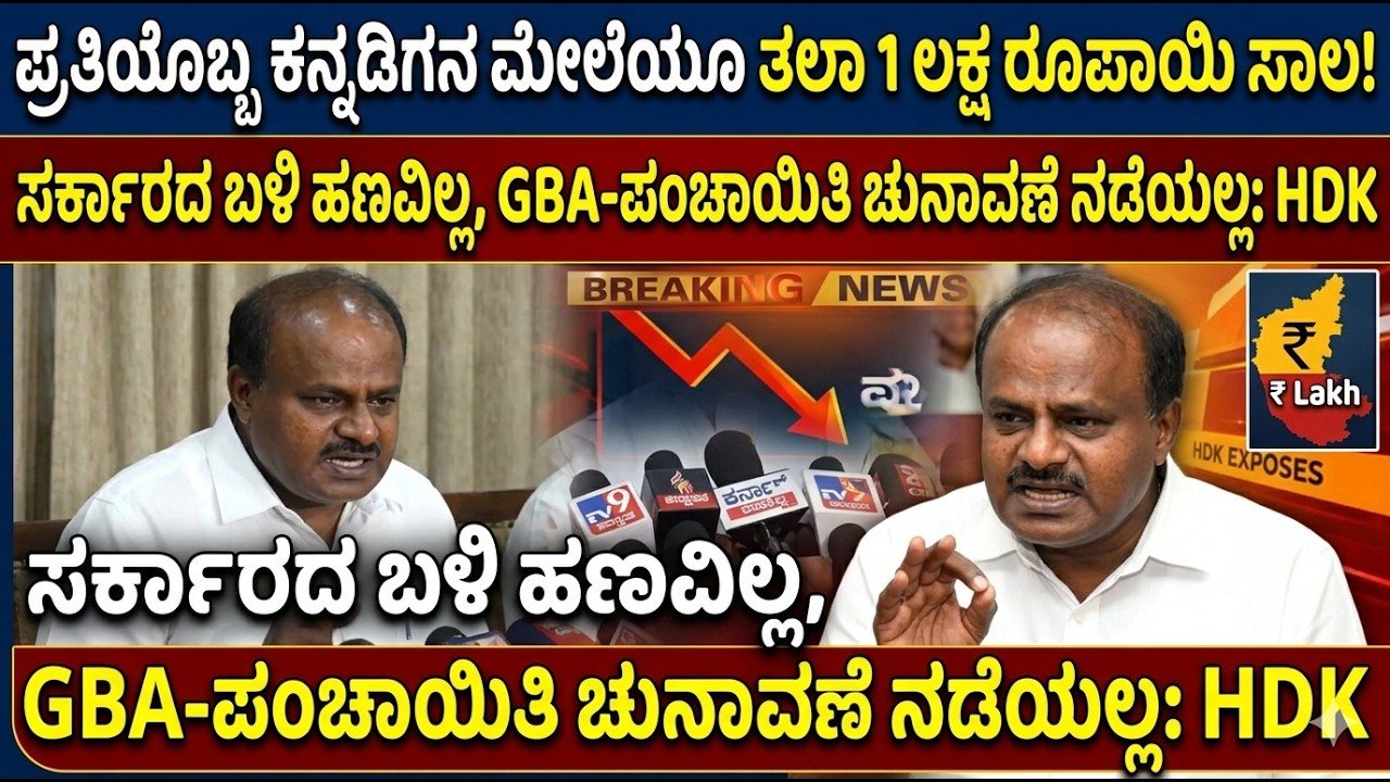 Read more about the article ಕರ್ನಾಟಕದ ಪ್ರತಿ ನಾಗರಿಕನ ತಲೆಯ ಮೇಲೆ ₹1 ಲಕ್ಷ ಸಾಲವೇ? HD ಕುಮಾರಸ್ವಾಮಿ ಗಂಭೀರ ಆರೋಪ